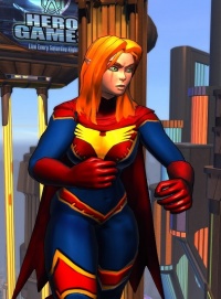 Kara's supersuit, with Zora's symbol as her emblem.