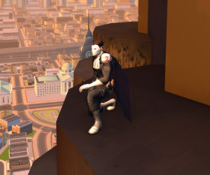 Masquerade watching over the city
